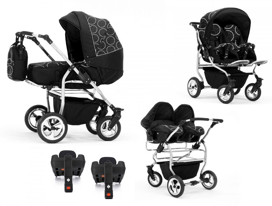 BabyMerc Zwillings-Kombikinderwagen Duo 5 in 1 inkl. Sportsitze, Autositze und Isos in 20 Farben BabyMerc Zwillings-Kombikinderwagen Duo 5 in 1 inkl. Sportsitze, Autositze und Isos in 20 Farben von BabyMerc