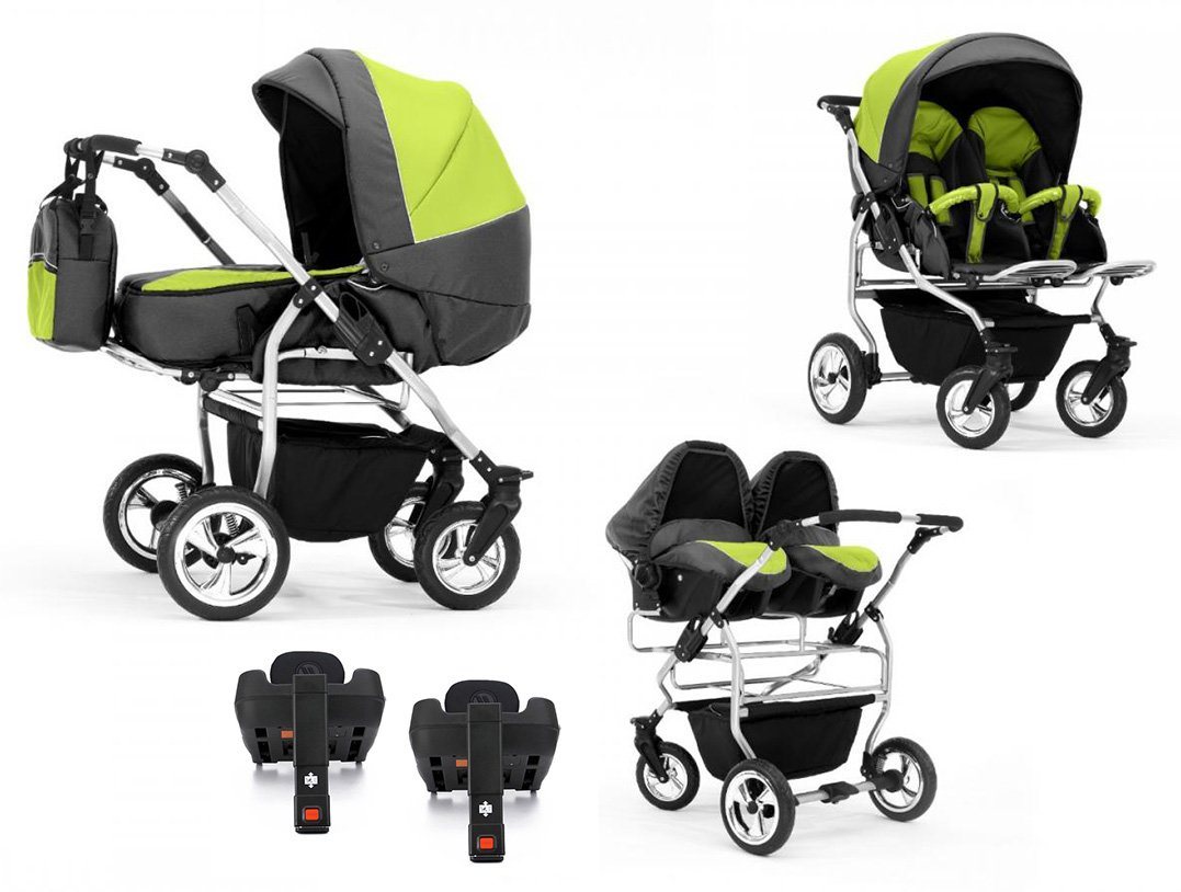 BabyMerc Zwillings-Kombikinderwagen Duo 5 in 1 inkl. Sportsitze, Autositze und Isos in 20 Farben BabyMerc Zwillings-Kombikinderwagen Duo 5 in 1 inkl. Sportsitze, Autositze und Isos in 20 Farben von BabyMerc
