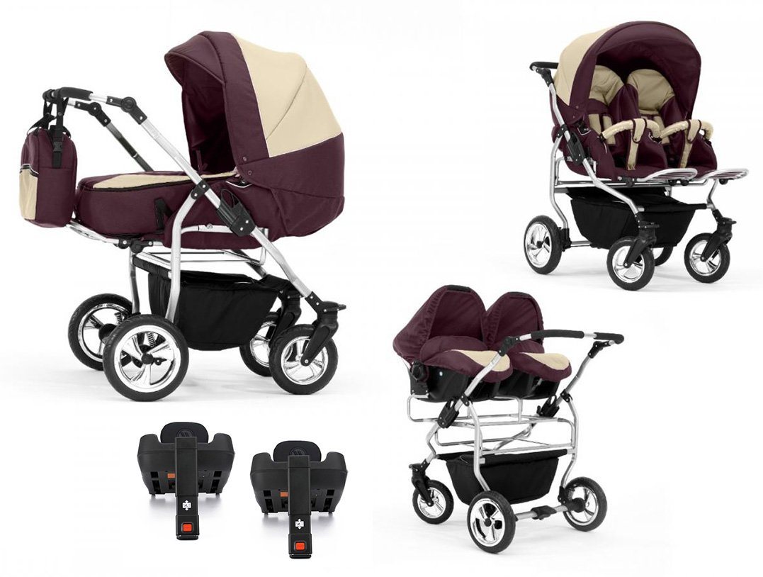 BabyMerc Zwillings-Kombikinderwagen Duo 5 in 1 inkl. Sportsitze, Autositze und Isos in 20 Farben BabyMerc Zwillings-Kombikinderwagen Duo 5 in 1 inkl. Sportsitze, Autositze und Isos in 20 Farben von BabyMerc