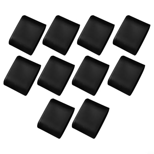 10 Stück ovale Stuhlbeinkappen, Gummi-Bodenschoner, Möbel, Tischfüße, Abdeckungen für Hartholz-Fliesen (schwarz, 15 x 30 mm) von Elchuiaby