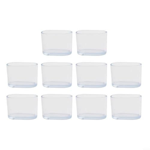10 Stück ovale Stuhlbeinkappen, Gummi-Bodenschoner, Möbel, Tischfüße, Abdeckungen für Hartholz-Fliesen (transparent, 15 x 30 mm) von Elchuiaby