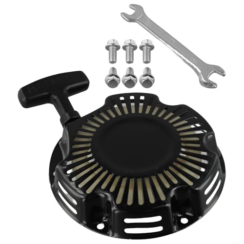Anwendbar als Seilzugstarter für 79CC 98CC 99CC 100CC Motor Bike Kart Rasenmäher Verbesserter Griff Niedriger Widerstand Metall Schwarz 150 mm von Elchuiaby