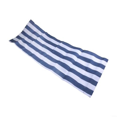 Ersatzbezug für Strandliege, doppelseitig, Polyester, für Sonnenliege, weiß-blaue Streifen, 120 x 45 cm (1 Stück) von Elchuiaby