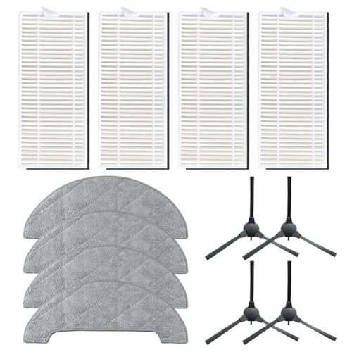 Ersatzteil-Set, Seitenbürste, HEPA-Filter, Wischmopp-Pads, Staubsaugerzubehör (A) von Elchuiaby