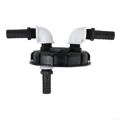 IBC Tank-Adapterkappe 163 mm mit 2 x 25 mm Rohr-Schnellverbindern PP-Kunststoffbeschläge für Gartenbewässerung von Elchuiaby