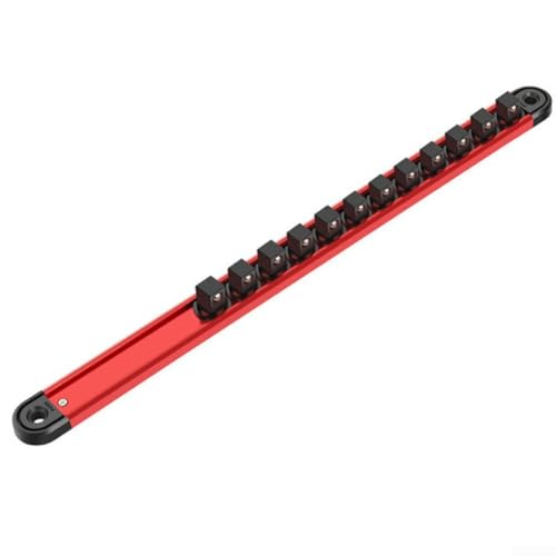 Magnetischer Steckschlüssel-Organizer, 360° drehbar, für Stecknuss, Klemmschiene, Aluminium-Rack, Nylon-Clip-Halter (6,35 mm) von Elchuiaby