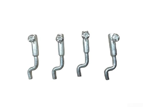 Metall-Kabelende, Z-Stil, Einzelloch, feste Klemme für 2 mm Rasenmäher-Steuerkabel (4 Stück) von Elchuiaby