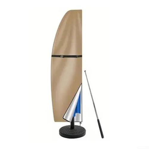 Oxford Cloth Patio Umbrella Cover 210D PVC Lined Waterproof UV Resistant Outdoor Protective Case with Drawstring 170x35cm 190x50cm(Khaki) von Elchuiaby