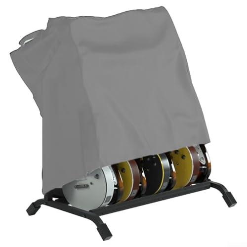 Staubschutz für Gitarrenständer, wasserdicht, 210D-Oxford-Stoff, mit Griffen und Belüftung, für mehrere Akustikgitarren, 110 x 120 x 49 cm, Schwarz (Grau) von Elchuiaby