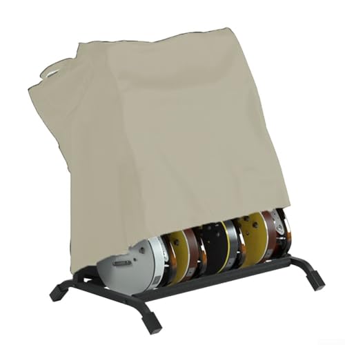 Staubschutz für Gitarrenständer, wasserdicht, 210D-Oxford-Stoff, mit Griffen und Belüftung, für mehrere Akustikgitarren, 110 x 120 x 49 cm, Schwarz (Meter) Weiß von Elchuiaby