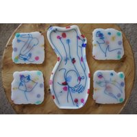 Regenbogen Body Tablett Und Untersetzer Set von ElclectraDesigns
