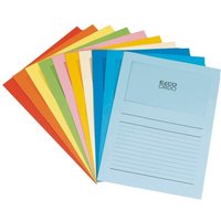 ELCO Sichthüllen Ordo classico DIN A4 farbsortiert glatt 120 g/qm - 100 Stück von Elco