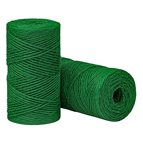 Elcoho 2 Rollen Verkehrsgrüne Jute-Gartenschnur, natürliche Schnur, Bäckergarn für Gartenarbeit, Geschenkverpackungen, Dekoration, Basteln, 180 m Elcoho 2 Rollen Verkehrsgrüne Jute-Gartenschnur, natürliche Schnur, Bäckergarn für Gartenarbeit, Geschenkverpackungen, Dekoration, Basteln, 180 m von Elcoho