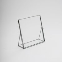 20x20cm Floating Glass Rahmen Silber Desktop Foto Bilder Doppel Tabletop Bilderrahmen Vertikal Hübsche Perfekt Für Gepresste Blumenarrangement von elcreadesigns