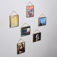 Weihnachtsgeschenk Mini Kunstwerke Messing Rahmen Glas Mona Lisa Der Kuss Schrei Nachtschwärmer Die Sternenklare Nacht Mädchen Mit Einem von elcreadesigns