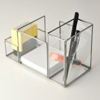 stifthalter Büro Dekoration Makeup Organizer Schwarz Glas Accessoires Geometrisch 20x10x12 cm Weihnachtsgeschenk stifthalter Büro Dekoration Makeup Organizer Schwarz Glas Accessoires Geometrisch 20x10x12 cm Weihnachtsgeschenk von elcreadesigns