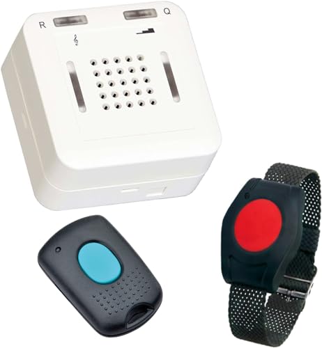 ELDAT - Mobiler Hausnotruf mit Notrufsendern und Quittierungsfunktion - Notrufknopf für Senioren - RS16 mit Armbandsender RT26 und Q-Sender RT21 von Eldat
