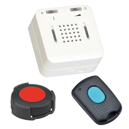 ELDAT - Mobiler Hausnotruf mit Notrufsendern und Quittierungsfunktion - Notrufknopf für Senioren - RS16 mit stationärem Druckknopfsender RT28, Senderhalterung und Q-Sender RT21 ELDAT - Mobiler Hausnotruf mit Notrufsendern und Quittierungsfunktion - Notrufknopf für Senioren - RS16 mit stationärem Druckknopfsender RT28, Senderhalterung und Q-Sender RT21 von Eldat