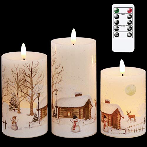 Eldnacele Flammenlose flackernde Weihnachten Schneemann gefälschte Led Kerzen mit Fernbedienung 3D Docht Schnee Szene Decal echte Wachskerzen Lichter Led Flammen für Weihnachten Home Decoration Eldnacele Flammenlose flackernde Weihnachten Schneemann gefälschte Led Kerzen mit Fernbedienung 3D Docht Schnee Szene Decal echte Wachskerzen Lichter Led Flammen für Weihnachten Home Decoration von Eldnacele