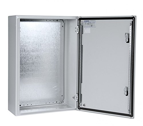 P66 Stahl Schaltschrank mit Montageplatte HBT 600 x 400 x 300 mm hellgrau von Eldon