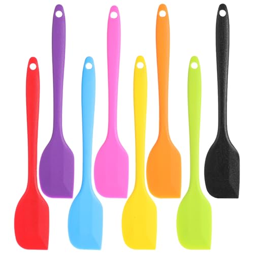 8 Stück Silikon Teigschaber, Hitzebeständig Teigschaber Silikon Spatel Set Küchenutensilien zum Backen Antihaft-Gummispatel mit Edelstahlkern Kuchenspatel Nahtloses Einteiliges Design Mehrfarbig 8 Stück Silikon Teigschaber, Hitzebeständig Teigschaber Silikon Spatel Set Küchenutensilien zum Backen Antihaft-Gummispatel mit Edelstahlkern Kuchenspatel Nahtloses Einteiliges Design Mehrfarbig von Eldraqth