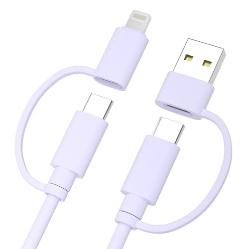 Elebase Charging Cable für iPhone Air,Multi USB C Ladekabel 2M,4 in 1 Typ C Kabel,USBC Universal Schnellladekabel mit USBA/Lightning Adapter für iPhone 17 16 15 14, Airpods 4 3,Galaxy Z Flip Fold 7 6 von Elebase