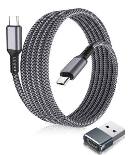 Elebase USB Typ C auf C 100W Kabel 1M mit USB Adapter,Schnellladepd Ladekabel für iPhone 15 16 Pro Max,Car Play,MacBook Mac,iPad 10 11 Air 4 5 Mini 6,Samsung Galaxy Z Flip Fold 4 5 S23 S24 A53 A54 von Elebase
