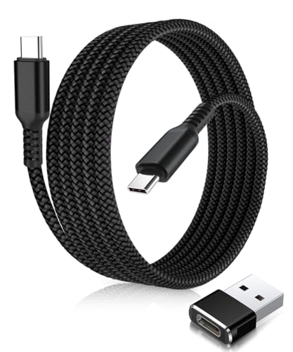 Elebase USB Typ C auf C 100W Kabel 2M mit USB Adapter,Schnellladepd Ladekabel für iPhone 15 16 Pro Max,Car Play,MacBook Mac,iPad 10 11 2022,Samsung Galaxy A12 A13 A21 A22 A23 A31 A32 A33 A41 A42 A52 von Elebase
