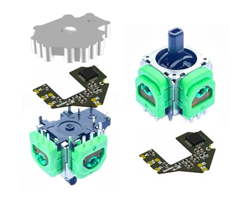 ElecGear 2 x TMR Joystick und Entlöt-Heizplatte Ersatz für PS5 Edge Controller, Kalibrierleiterplatte, TMR Hall Control Stick und Lötdocht Reparaturwerkzeuge - (TMR-DSE) von ElecGear