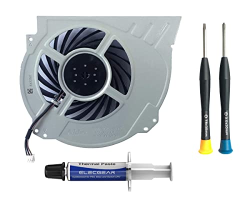 ElecGear Interner Lüfter für PS4 Pro, Playstation 4 Pro CUH-7xxx CPU Replacement Ventilator Kühler Reparatur Ersatzkühler Cooling Fan, Thermo Paste und Driver Set von ElecGear