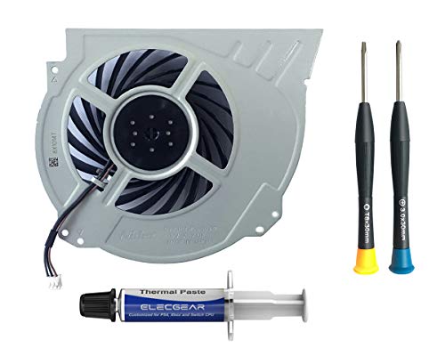 ElecGear Interner Lüfter für PS4 Pro, Playstation 4 Pro CUH-7xxx CPU Replacement Ventilator Kühler Reparatur Ersatzkühler Cooling Fan, Thermo Paste und Driver Set von ElecGear