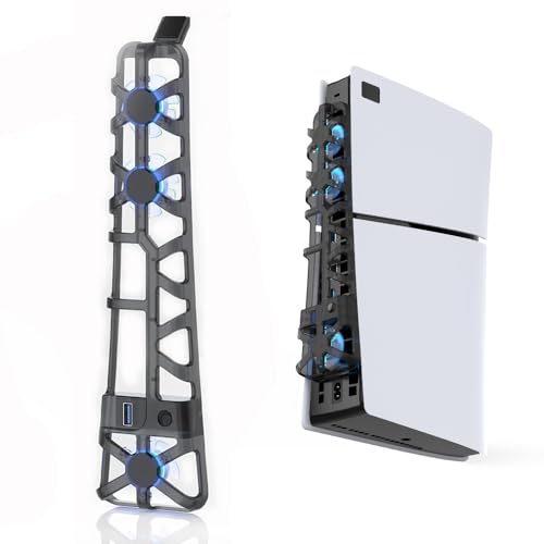 ElecGear PS5 Slim Externer Lüfter, USB-betriebenes Gehäuse und CPU Ventilator Kühler für 2023 PlayStation 5 Ultra HD- und Digital CFI-2000-Modelle ElecGear PS5 Slim Externer Lüfter, USB-betriebenes Gehäuse und CPU Ventilator Kühler für 2023 PlayStation 5 Ultra HD- und Digital CFI-2000-Modelle von ElecGear