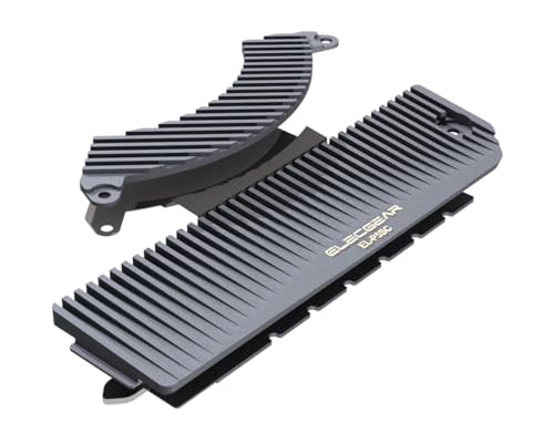 ElecGear PS5 Slim SSD Kühlkörper, Pro-Version der Heatpipe + 2x Aluminium Heatsink Kühler + Wärmebrücke für PS5 Slim CUH-2000 interner PCIe M.2 NVMe SSD, SSD-Befestigungsset (EL-P5SP) von ElecGear