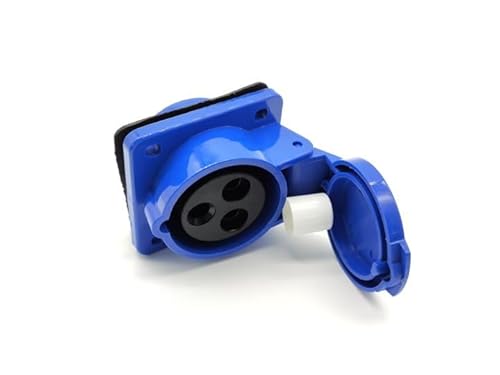 16A IEC60309 3-polig 220V-250V 2P+E IP44 CEE Winkelsteckdose für industrielle Schalttafelmontage, Outdoor Stecker mit Schraubanschlüssen, Kompatibel für Camping von Elecbee