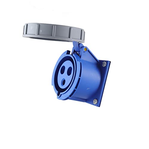 32A IP67 CEE Steckdose 3-polig 220V-250V 2P+E Industrielle IEC60309 Buchse, Outdoor Stecker mit Schraubanschlüssen, Kompatibel für Camping von Elecbee