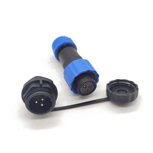Anschlussstecker Luftfahrtstecker SP17 IP68 3 polig, SP17 Serie 3 Pin weiblicher Stecker und männliche Buchse mit runder Buchse wasserdichte Inline-Stoßverbinder für Außenlampen verwendet von Elecbee