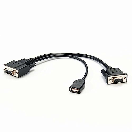 DB9-Buchse auf DB9-Buchse und USB 2.0 Buchse, Netzadapter, 0,5 m DB9-Buchse auf DB9-Buchse und USB 2.0 Buchse, Netzadapter, 0,5 m von Elecbee