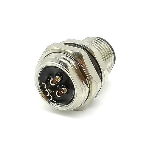 Elecbee M12 5-polige A-Code Männlicher Rundsteckverbinder, Gerade Leiterplattenmontage Löttyp Wasserdicht Industrieller Rundstecker für den Außenbereich PCB-Montage von Elecbee
