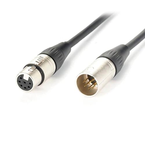 Elecbee Röhrenmikrofonkabel 7-poliger XLR-Stecker auf 7-polige XLR-Buchse, 2 m von Elecbee