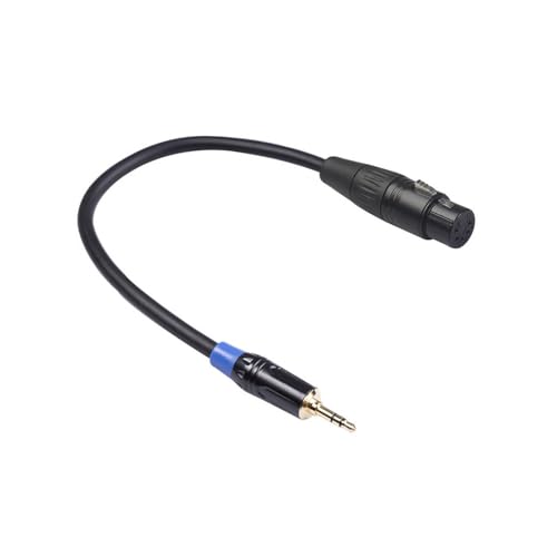 Elecbee XLR-Buchse 5-polig auf Stereo-Klinke Audio 3,5 mm männlich symmetrisches Audio-Konverter-Adapterkabel 0,3 m von Elecbee