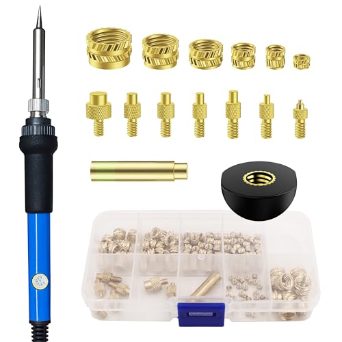 139pcs Gewindeeinsatz 3D Drucker Zubehör, Gewindeeinsätze Lötspitzen Set, Einschmelzgewinde Lötkolben Set, Lötkolbenspitzen für Gewindeeinsätz, Einschmelzmuttern M2 M3 M4 M5 M6 M8 139pcs Gewindeeinsatz 3D Drucker Zubehör, Gewindeeinsätze Lötspitzen Set, Einschmelzgewinde Lötkolben Set, Lötkolbenspitzen für Gewindeeinsätz, Einschmelzmuttern M2 M3 M4 M5 M6 M8 von Elecbee