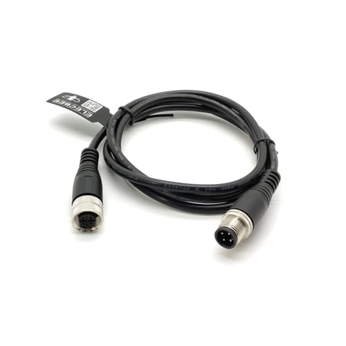 M12 4 poliger Stecker PVC Sensorkabel, A Code Gerade Stecker auf Buchse Kabel Crodset IP67 Wasserdicht Sensorkabelstecker Industrieller Rundstecker für den Außenbereich 1 meter AWG22 von Elecbee