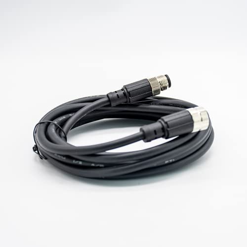 M12 4 poliger Stecker PVC Sensorkabel, A Code Gerade Stecker auf Buchse Kabel Crodset IP67 Wasserdicht Sensorkabelstecker Industrieller Rundstecker für den Außenbereich 3 meter AWG22 von Elecbee