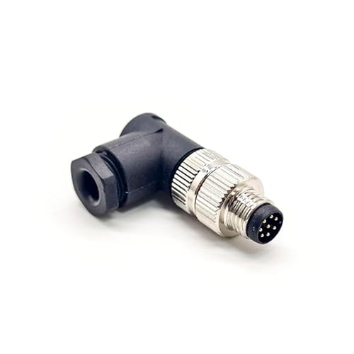 M8 8Pin Stecker, vor Ort verdrahtbarer Steckverbinder, wasserdichter IP67 90 Grad Lötbecheranschluss, ungeschirmter Steckverbinder von Elecbee