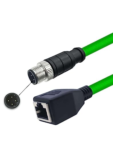 Netzwerkadapter M12 4-poliger D-kodierter Stecker auf RJ45-Buchse 1 Meter von Elecbee