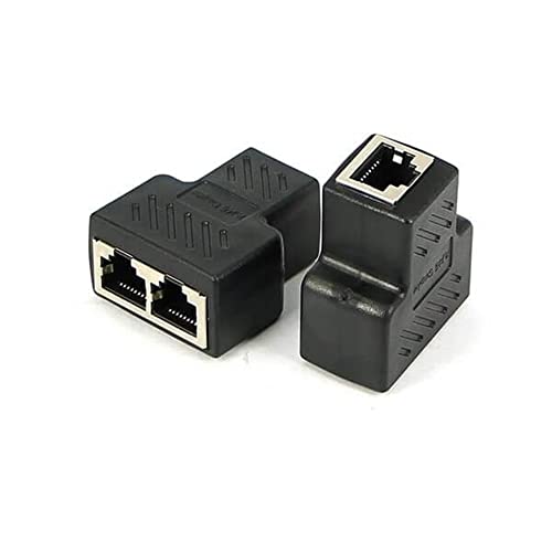 RJ45 3-Wege-Splitter, 1 auf 2 Dual-Buchsen, CAT5e, LAN, Ethernet-Buchse, Adapter von Elecbee