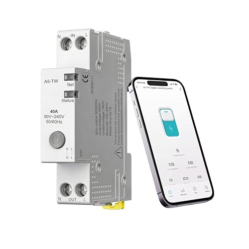 Smart Zeitschaltuhr Hutschiene 1P+N, Sicherungsautomat 40A, Wlan Leitungsschutzschalter, Sicherung Kompatibel Alexa/Google Home/Smart Life/Tuya App, Miniaturschutzschalter Smart Zeitschaltuhr Hutschiene 1P+N, Sicherungsautomat 40A, Wlan Leitungsschutzschalter, Sicherung Kompatibel Alexa/Google Home/Smart Life/Tuya App, Miniaturschutzschalter von Elecbee