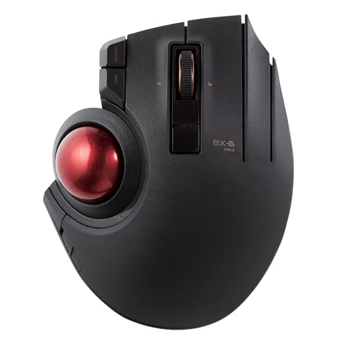 ELECOM Trackball Mouse Wireless, Ergonomic Mouse, 3Device Connection, Wired (USB), Bluetooth, Track Ball Mouse, Thumb Control, Compatible for PC, Laptop, Mac, Windows, macOS, EX-G Pro (M-XPT1MRXBK) ELECOM Trackball Mouse Wireless, Ergonomic Mouse, 3Device Connection, Wired (USB), Bluetooth, Track Ball Mouse, Thumb Control, Compatible for PC, Laptop, Mac, Windows, macOS, EX-G Pro (M-XPT1MRXBK) von ELECOM