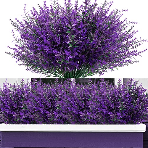 Elecoutek 12 Bündel Künstliche Lavendel Büsche Kunstblumen für Außen, Künstliche Blumen Balkonpflanzen Wetterfeste UV Beständige Plastikblumen für Outdoor Indoor Balkon Garten Balkonkästen, Lila Elecoutek 12 Bündel Künstliche Lavendel Büsche Kunstblumen für Außen, Künstliche Blumen Balkonpflanzen Wetterfeste UV Beständige Plastikblumen für Outdoor Indoor Balkon Garten Balkonkästen, Lila von Elecoutek