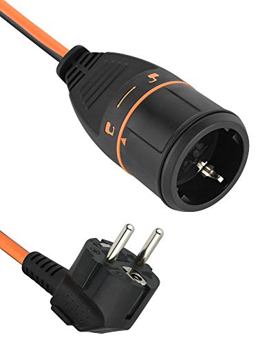 Electraline 01731 Verlängerung 20M 3G1.5 mit Steckdose Electralock, Stromanschlussverriegelungssystem da er ein versehentliches Trennen des angeschlossenen Geräts während seiner Verwendung verhindert von Electraline